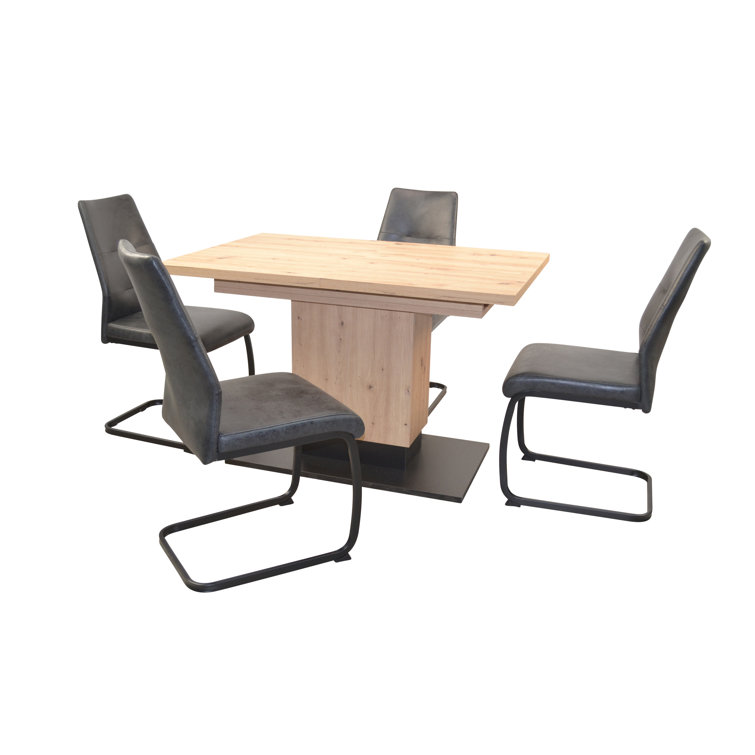 Union Rustic Esstischgruppe Ibai mit 4 Stühlen Wayfair.de